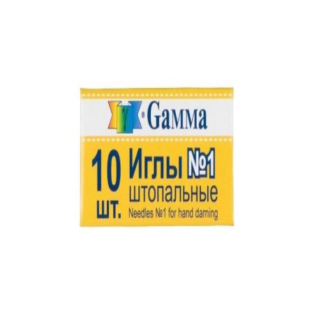 Иглы для шитья ручные №1 штопальные 10 шт., Gamma, NIR-15  (Цены)