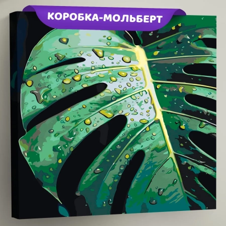 Картина по номерам «Цветы и растения: монстера с каплями», EVEE-art-0230  (Цены)