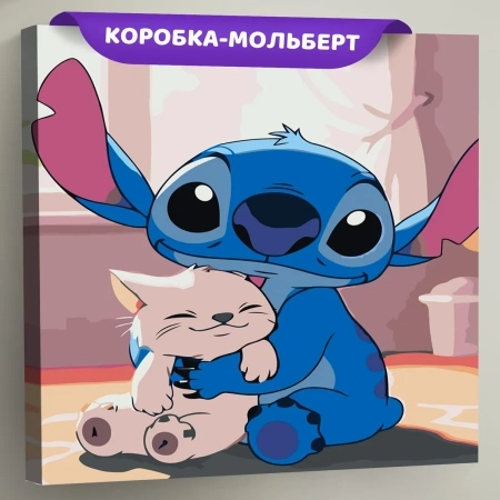 Картина по номерам «Лило и Стич, дисней: с котенком, детская», EVEE-art-0780  (Цены)