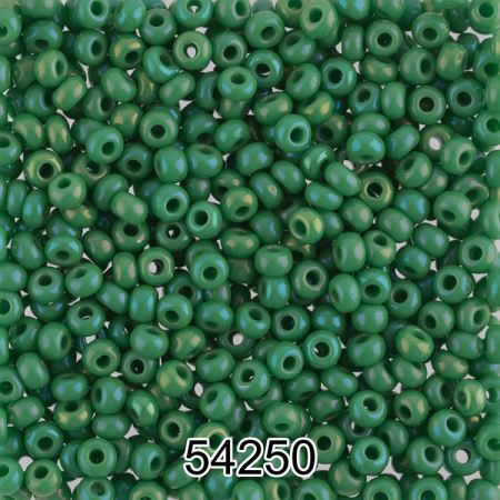 Бисер Чехия круглый 331-19001 2,3 мм 10/0, 50 г, цвет: 54250 зеленый/меланж, 331-19001_54250-10  (Цены)