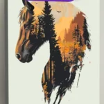 Картина по номерам «Животные: лошадь и лес осенью, арт», EVEE-art-0514  (Цены)