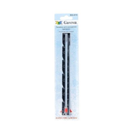 Линейка швейная, металл, 15 см, Gamma, SS-015  (Цены)