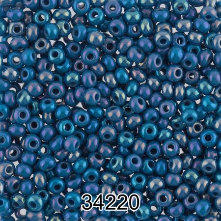 Бисер Чехия круглый 331-19001 2,3 мм 10/0, 50 г, цвет: 34220 голубой/меланж, 331-19001_34220-10  (Цены)