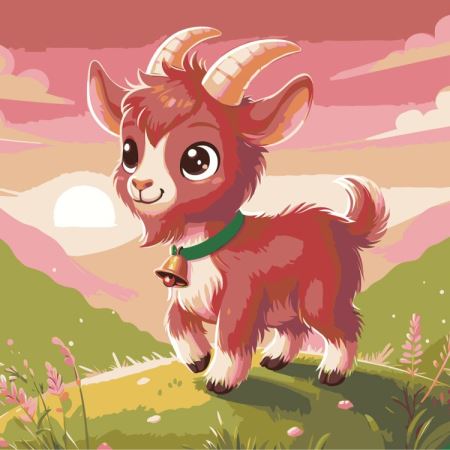 Картина по номерам Красная козочка Символ года, EVEE-art-1143  (Цены)