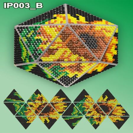 Алмазная вышивка «Новогодний шар Подсолнухи на черном», IP003-B  (Цены)