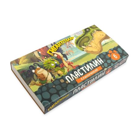 Пластилин классический Гигантозавр, 120 г, 6 цв., GGZ-LMC0106-02  (Цены)
