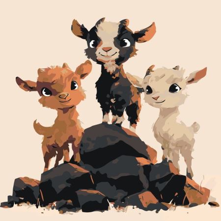 Картина по номерам Козочки детская Символ года, EVEE-art-1132  (Цены)