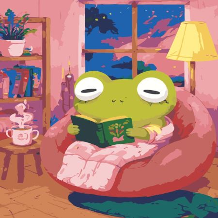 Картина по номерам «Лягушка читает книгу», EVEE-art-1149  (Цены)