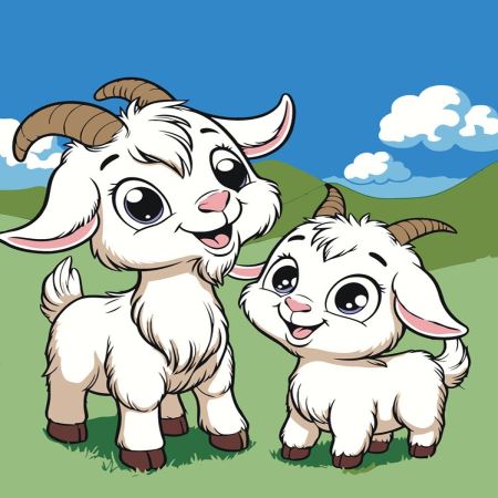 Картина по номерам Козочки детская Символ года, EVEE-art-1123  (Цены)