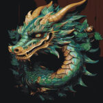 Картина по номерам «Зеленый деревянный дракон 2», EVEE-dragons-0021  (Цены)